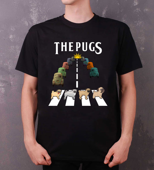 The Pugs car 50 abbey road, Music Pugs shirt