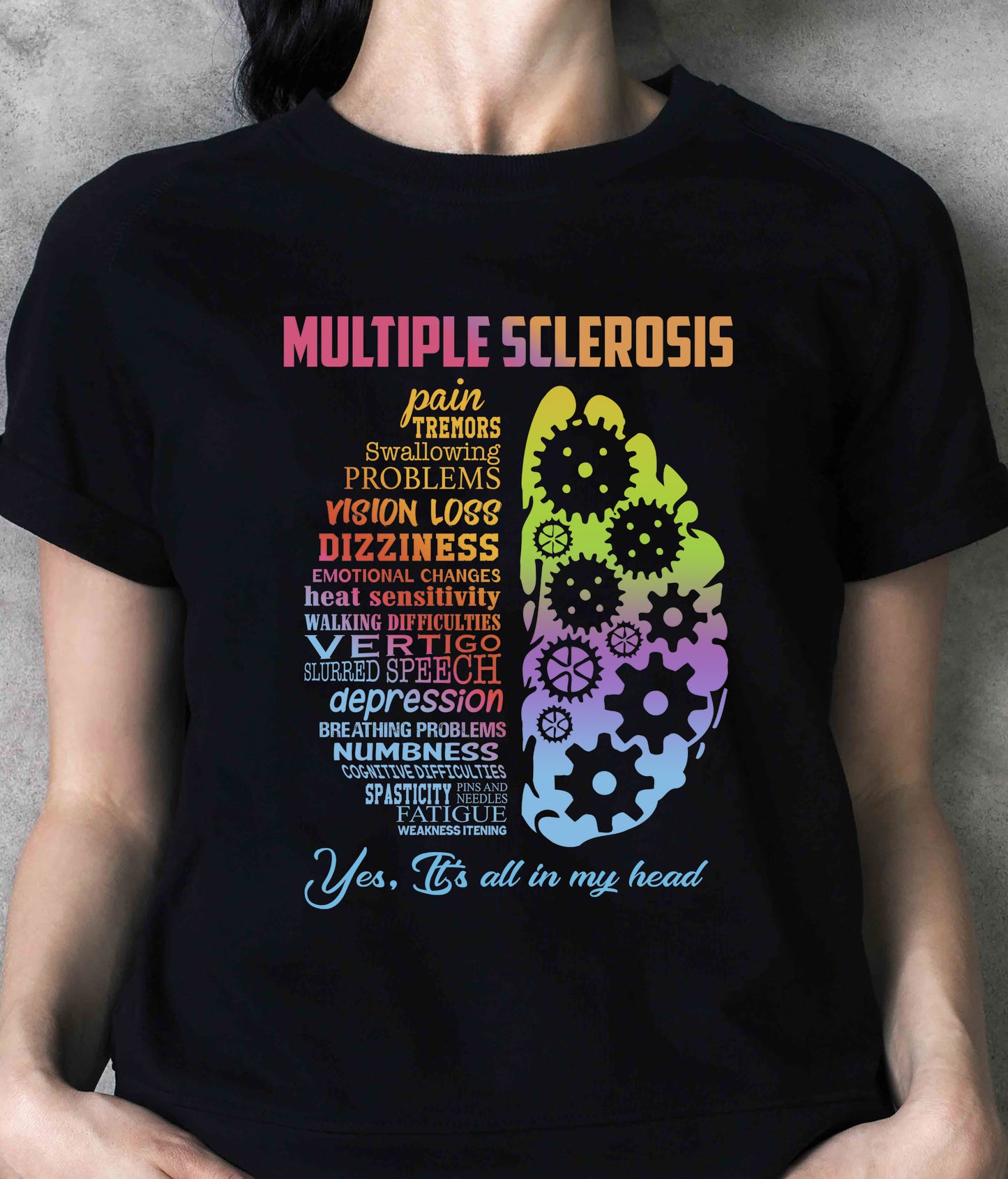Multiple sclerosis pain tremors swallowing problems vision loss dizziness yes it's all in my head