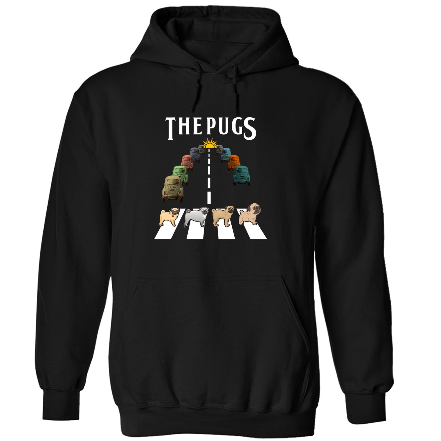 The Pugs car 50 abbey road, Music Pugs shirt