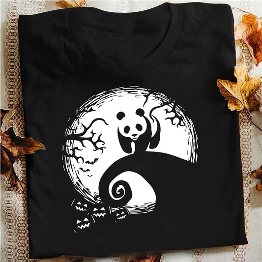 Panda And Moon Halloween Costume Shirt